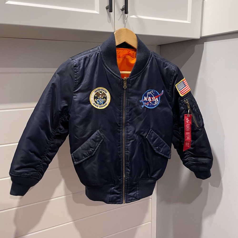Alpha industries NASA insulated reversible bomber jacket Youth Small